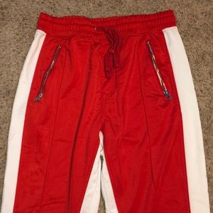 Red and White Swearpants